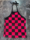 Pink and black checkered