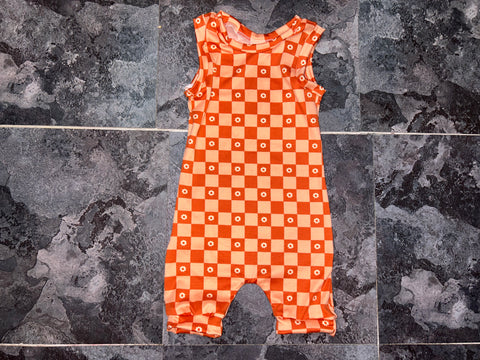 Checkered flower Ollie 12/18m