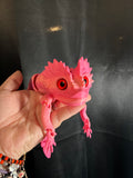 Hot pink chameleon 3D printed