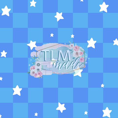 Blue checkered stars