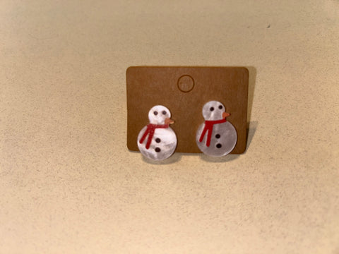 Snowman earrings