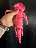 Hot pink chameleon 3D printed