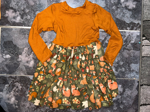 Fall long sleeve bandana dress 7/8