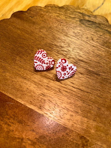 Red and white hearts