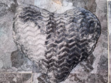 Gray heart plush