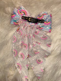 Rainbow sequins bow