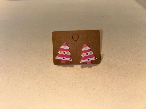 Polka dot tree earrings