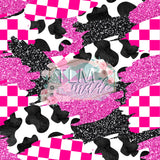 Cow print and checkered