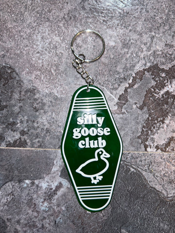 Silly goose club keychain
