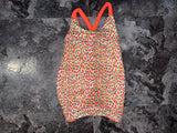 Neon leopard bow back halter top 4T