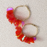 Pool Party Sequin Hoop Earrings - 6 Pairs