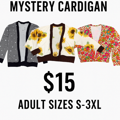 $15 mystery cardigan adult S-3XL