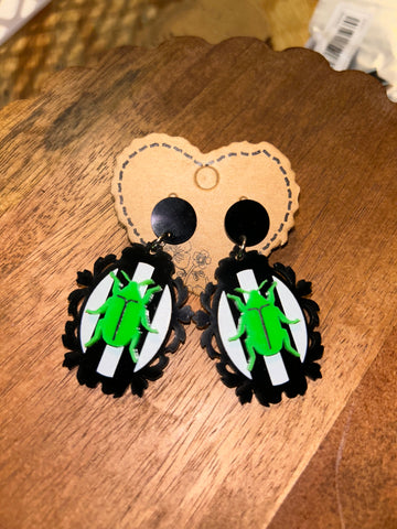 Beetle earrings