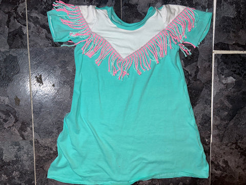 Upcycle fringe dress 6