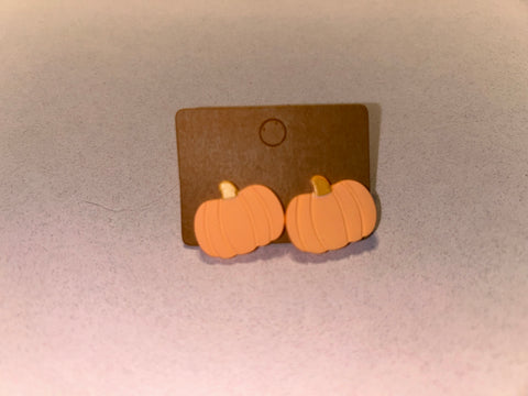 Pastel pumpkin earrings