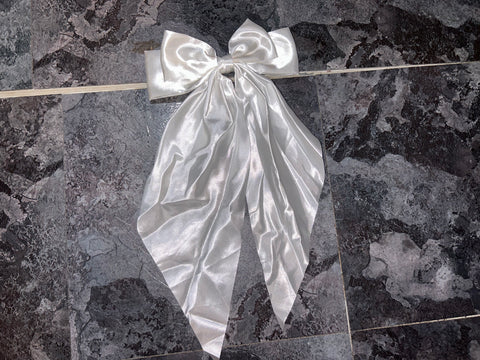 White satin bow