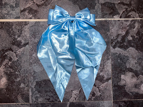 Light blue satin bow