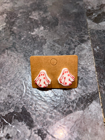 Coral flower earrings