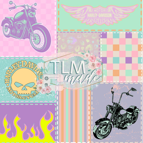 Pastel motorcycle
