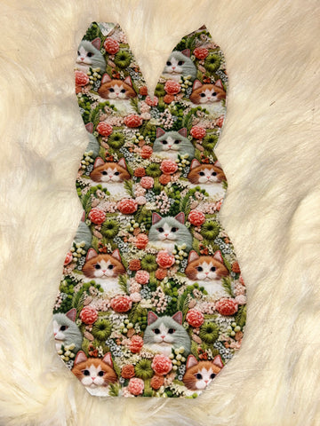 Light floral cat bunny