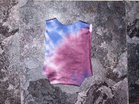 Purple tie dye doll leotard 18”