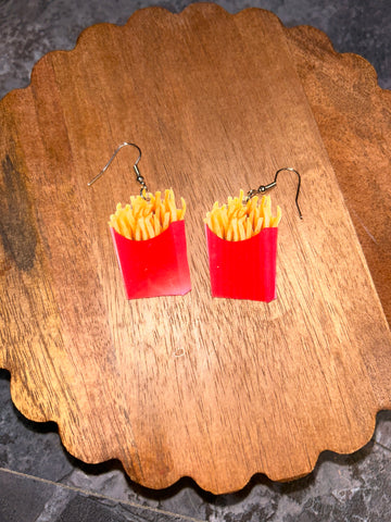 French fry earrings