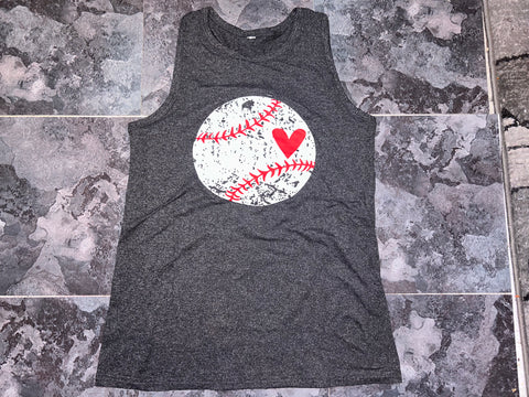 Woman’s baseball tank small
