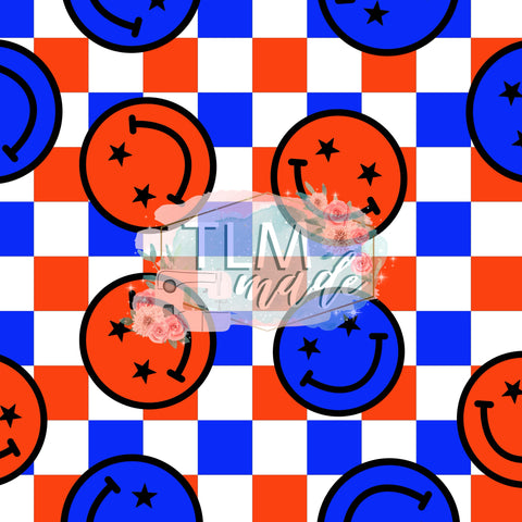 Checkered smiley face