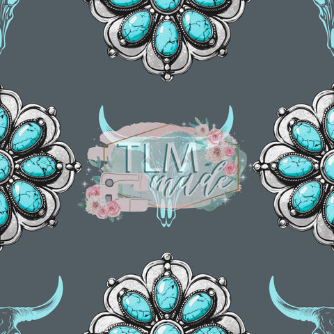 Turquoise and cow