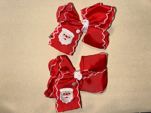Santa ribbon bow (2 available)
