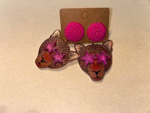 Leopard earrings