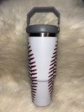 Baseball stainless steel water bottle