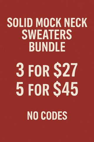 Mystery Solid mock neck sweater bundle