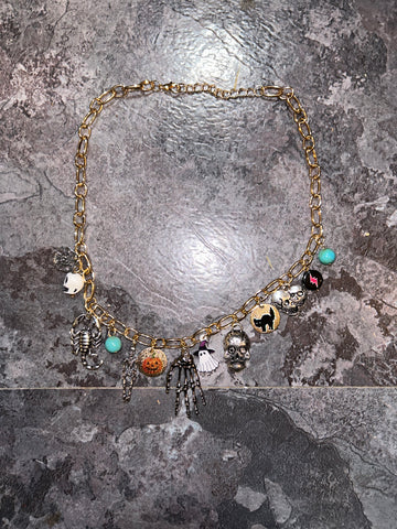 Halloween charm necklace