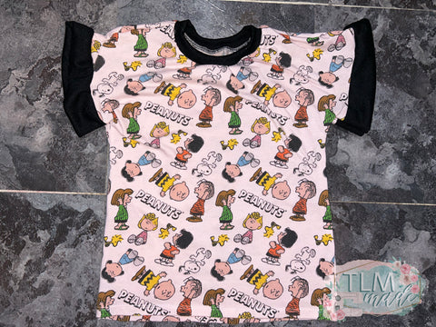 Upcycle ruffle tee 3T extra length