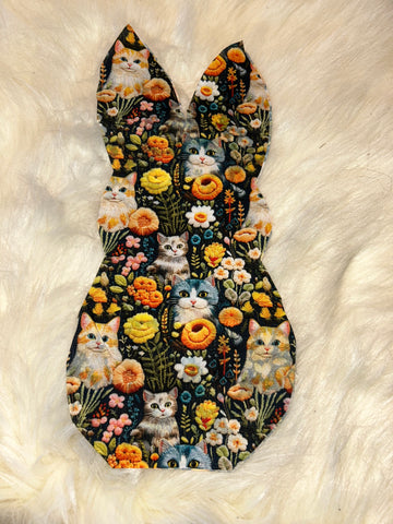 Dark floral cat bunny