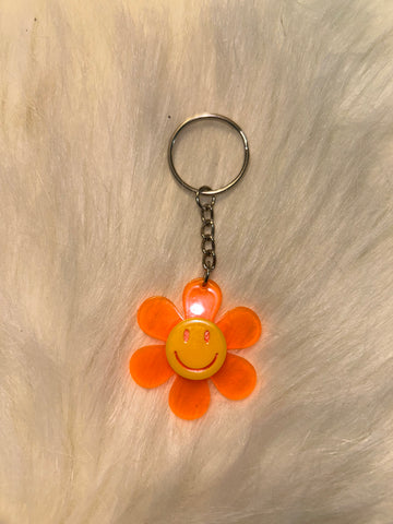 Orange flower keychain