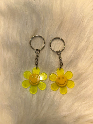 Yellow flower keychain