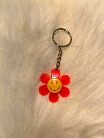Pink flower keychain