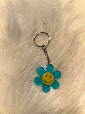 Blue flower keychain