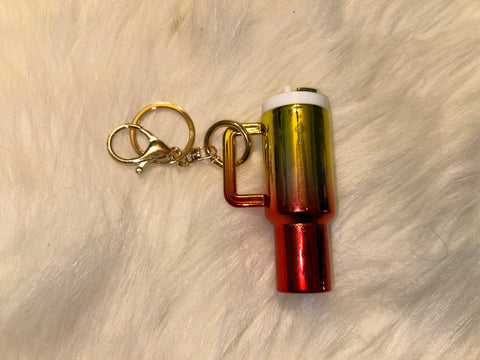 Yellow and red cup keychain