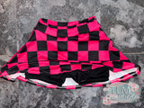 Pink and black checkered