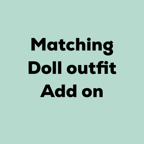 Add on doll outfut to matching fabric
