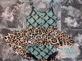 Turquoise and leopard
