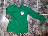 Green long sleeve with patches size 7