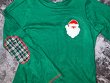 Green long sleeve with patches size 7