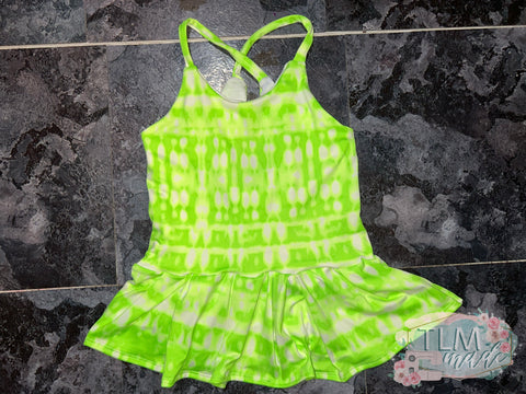 Neon cross back peplum 5T
