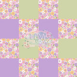 Floral checkered
