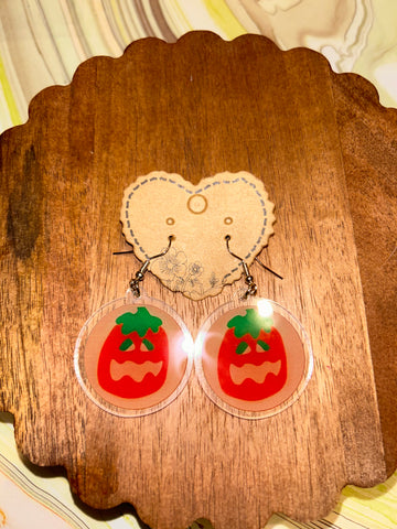 Pumpkin cookie earrings