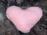 Pink heart plush